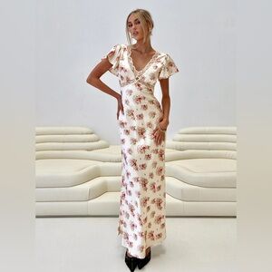 Princess Polly - Miraselle Maxi Dress Cream Floral